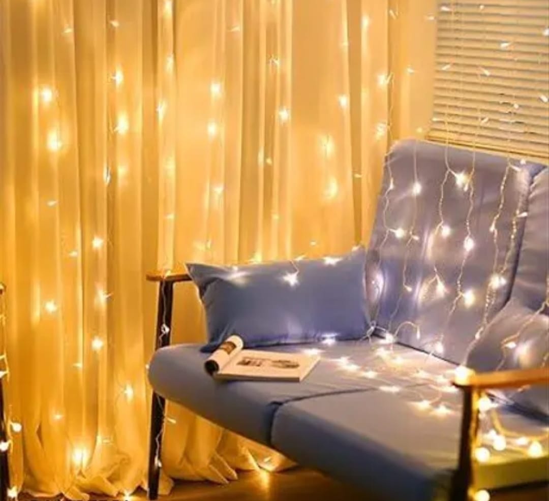 Premium Warm White LED String & Curtain Lights for Home Decoration 13 Meter 42 LED